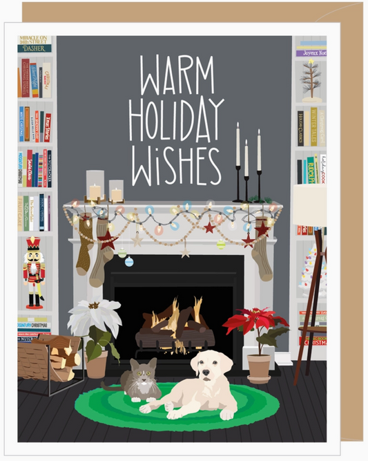 25 - A2 - Christmas Mantel Holiday Card