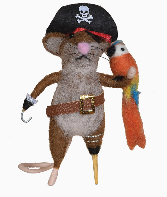 HomArt - Felt Pirate Mouse Ornament