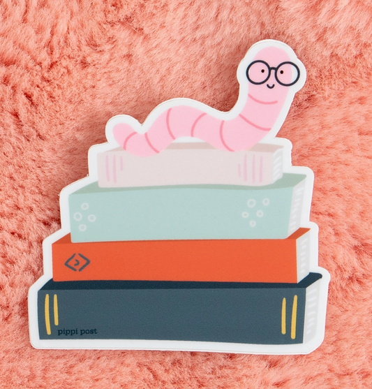 PP - Bookworm/Book stack Sticker
