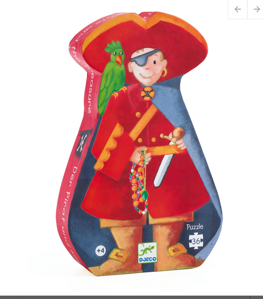 DJECO - The Pirate & His Treasure 36pc Silhouette Jigsaw Puzzle