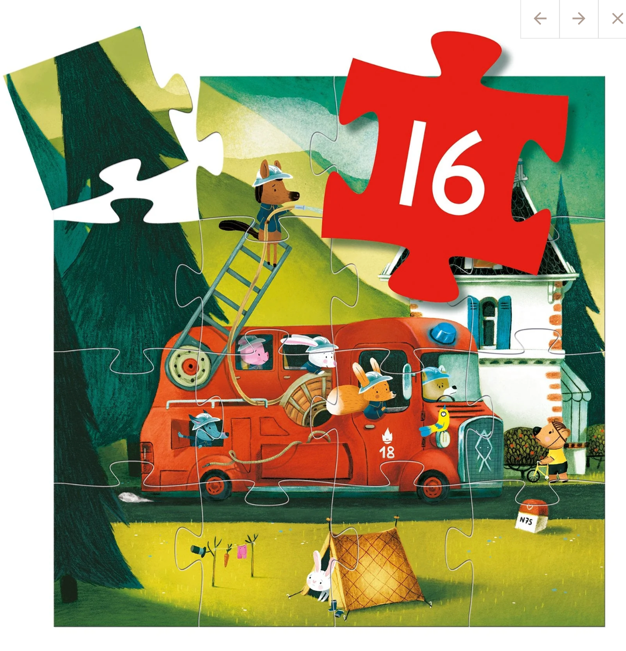 DJECO - Fire Truck 16pc Puzzle