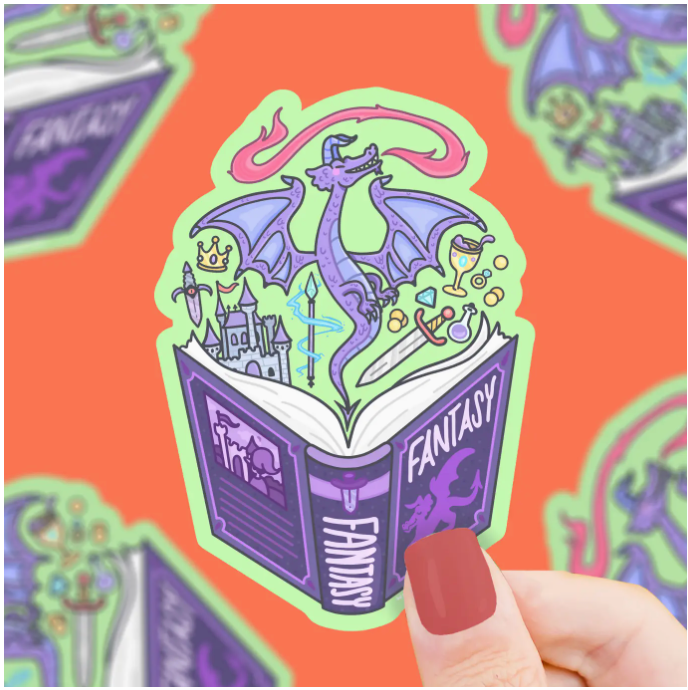 TS - Fantasy Book Club Bookish Vinyl Sticker