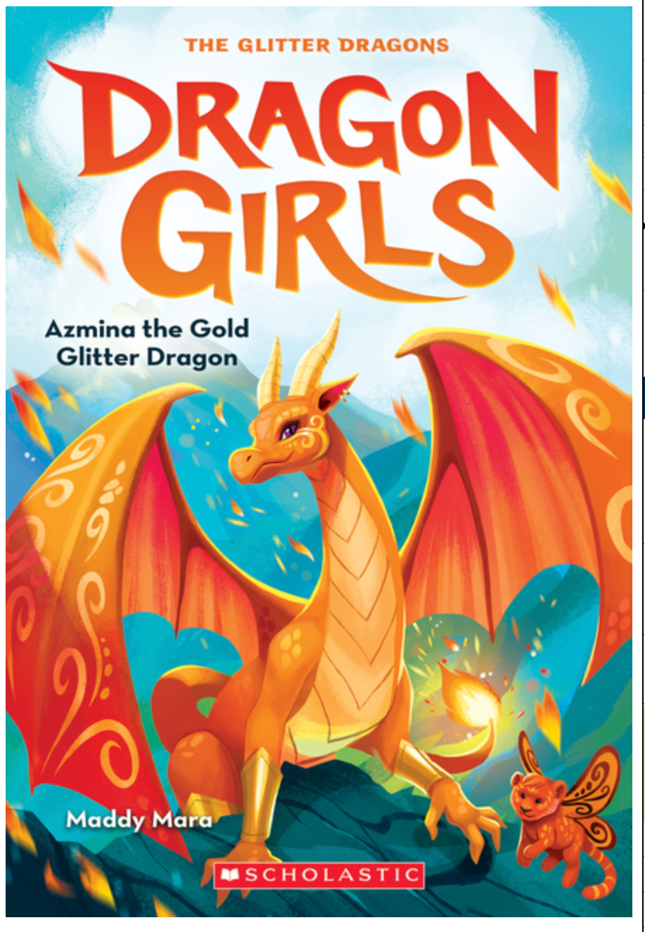 Azmina the Gold Glitter Dragon (Dragon Girls #1) -ER