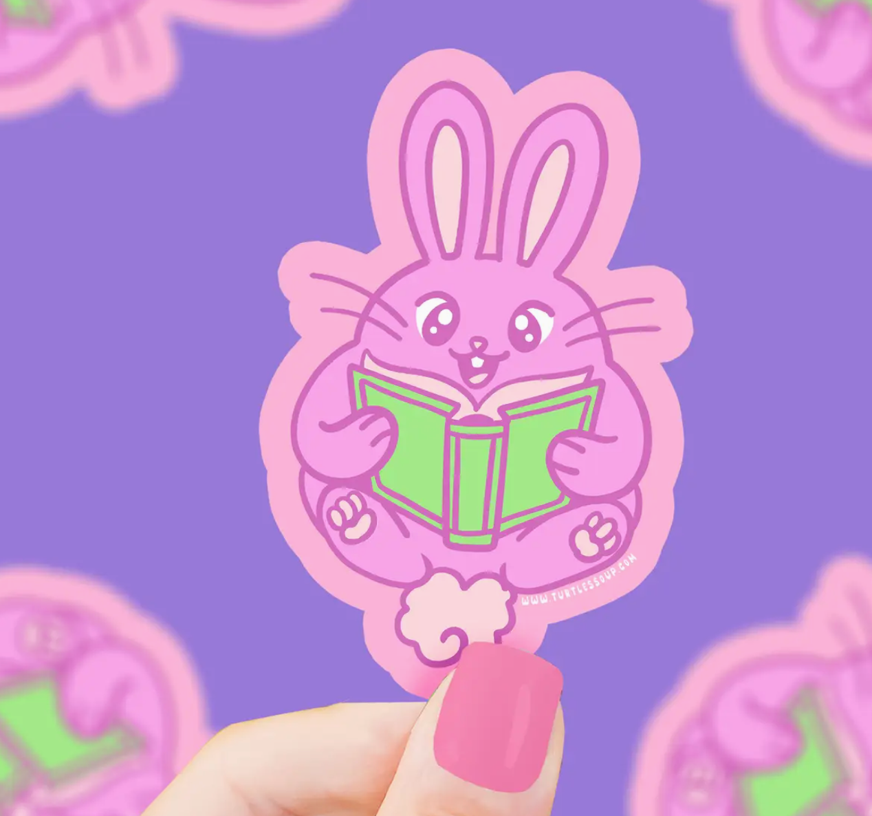 TS - Reading Bunny Vinyl Sticker