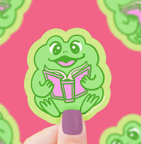 TS - Reading Frog Vinyl Sticker