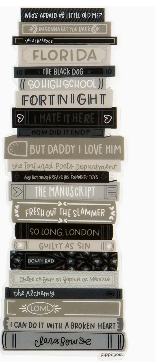 PP - Poetry Book Stack Transparent Bookmark