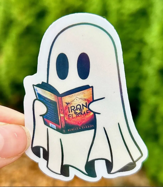 AN - Ghost Reading Iron Flame Sticker