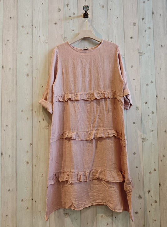 LINEN - Ruffles - 17749 - Dusty Pink