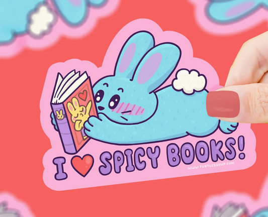 TS - I Love Spicy Books Bunny- Sticker