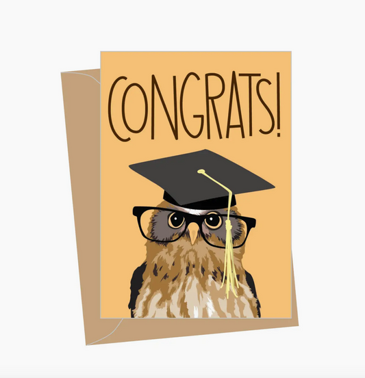 A2 - Mini Graduation Owl Greeting Card