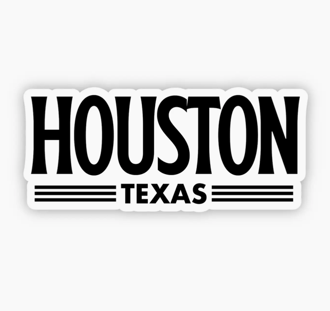 BM - Houston Texas Text City Sticker