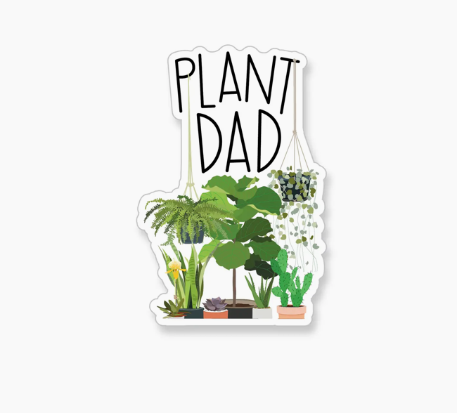 A2 - Plant Dad, Lush Houseplants Vinyl Sticker