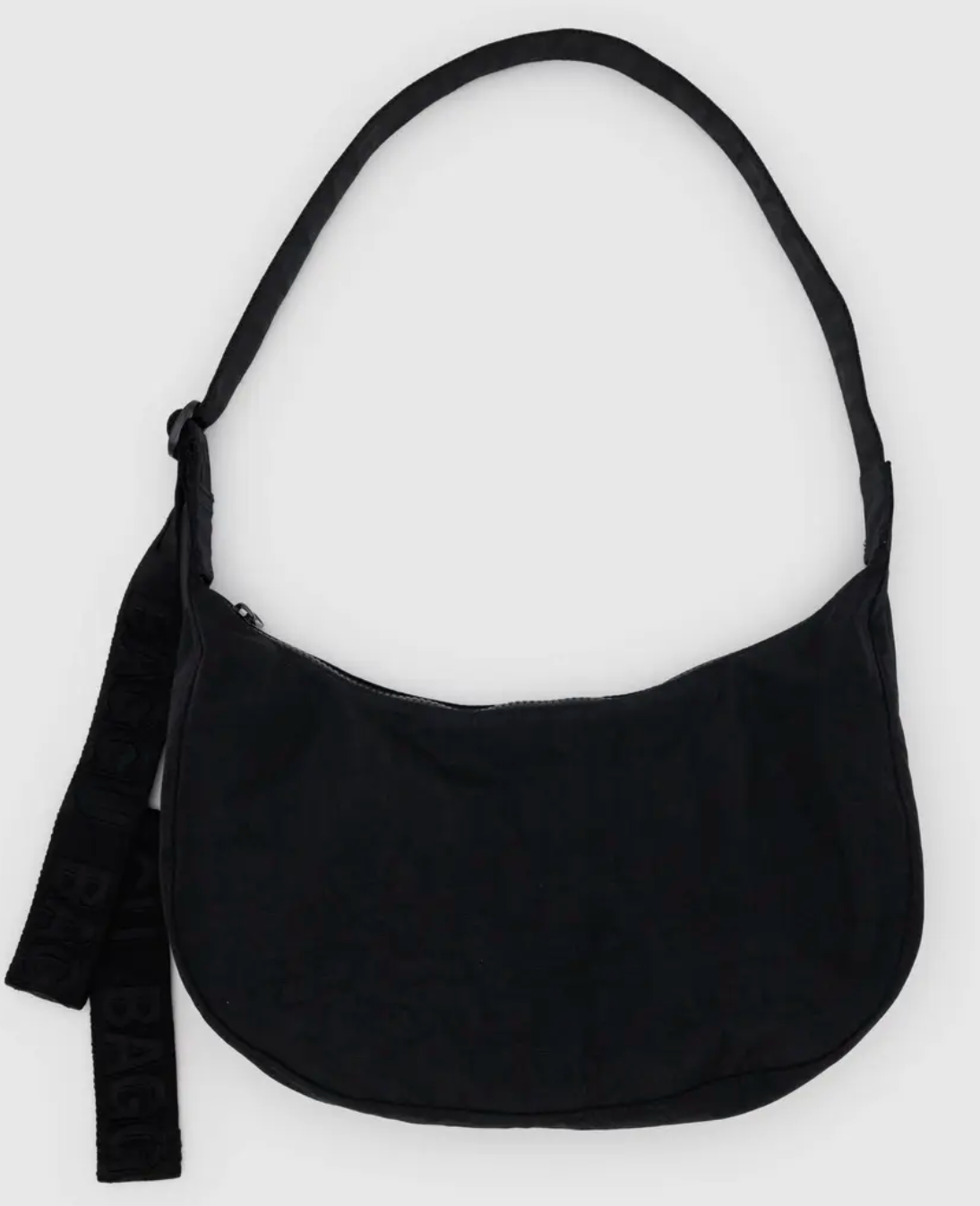 BAGGU-Medium Nylon Crescent Bag- Black