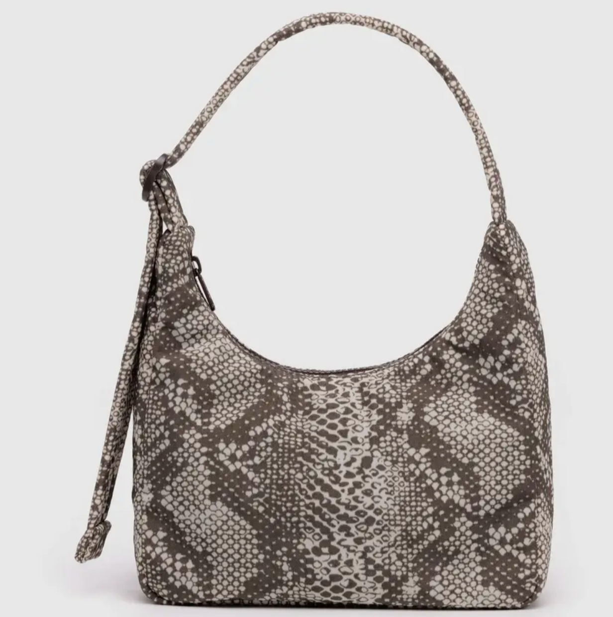 BAGGU-Mini Nylon Shoulder Bag- Snakeskin
