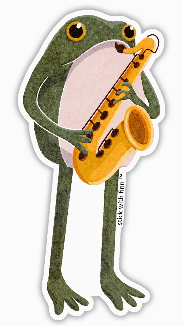 SWF- Saxophone Frogson Sticker