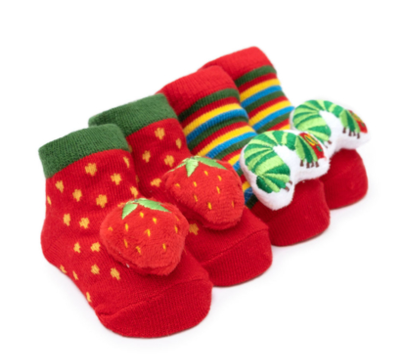 The Very Hungry Caterpillar Baby Rattle Socks