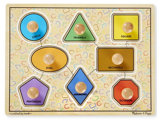 MELISSA & DOUG - Jumbo Knob Large Shapes Puzzle