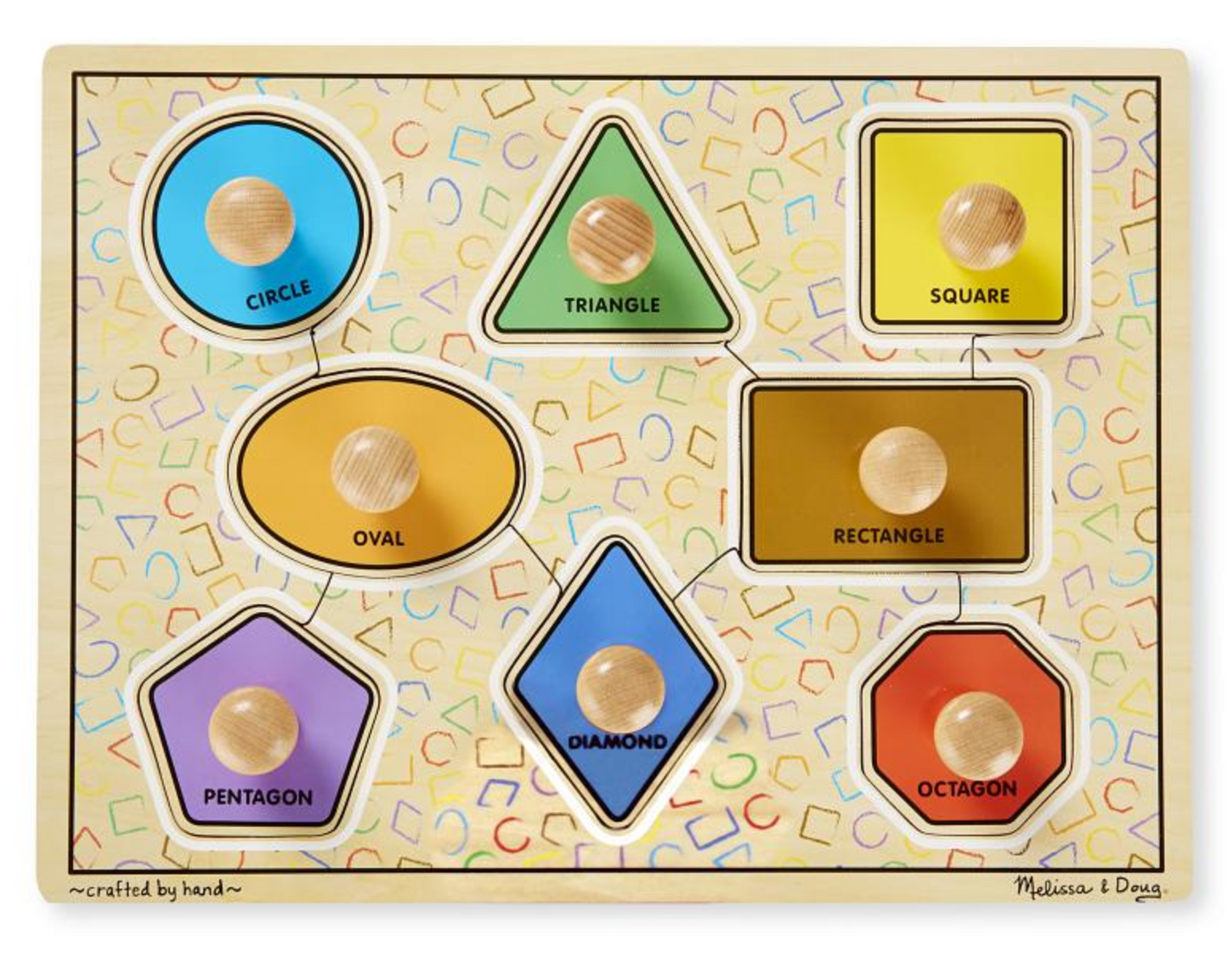MELISSA & DOUG - Jumbo Knob Large Shapes Puzzle