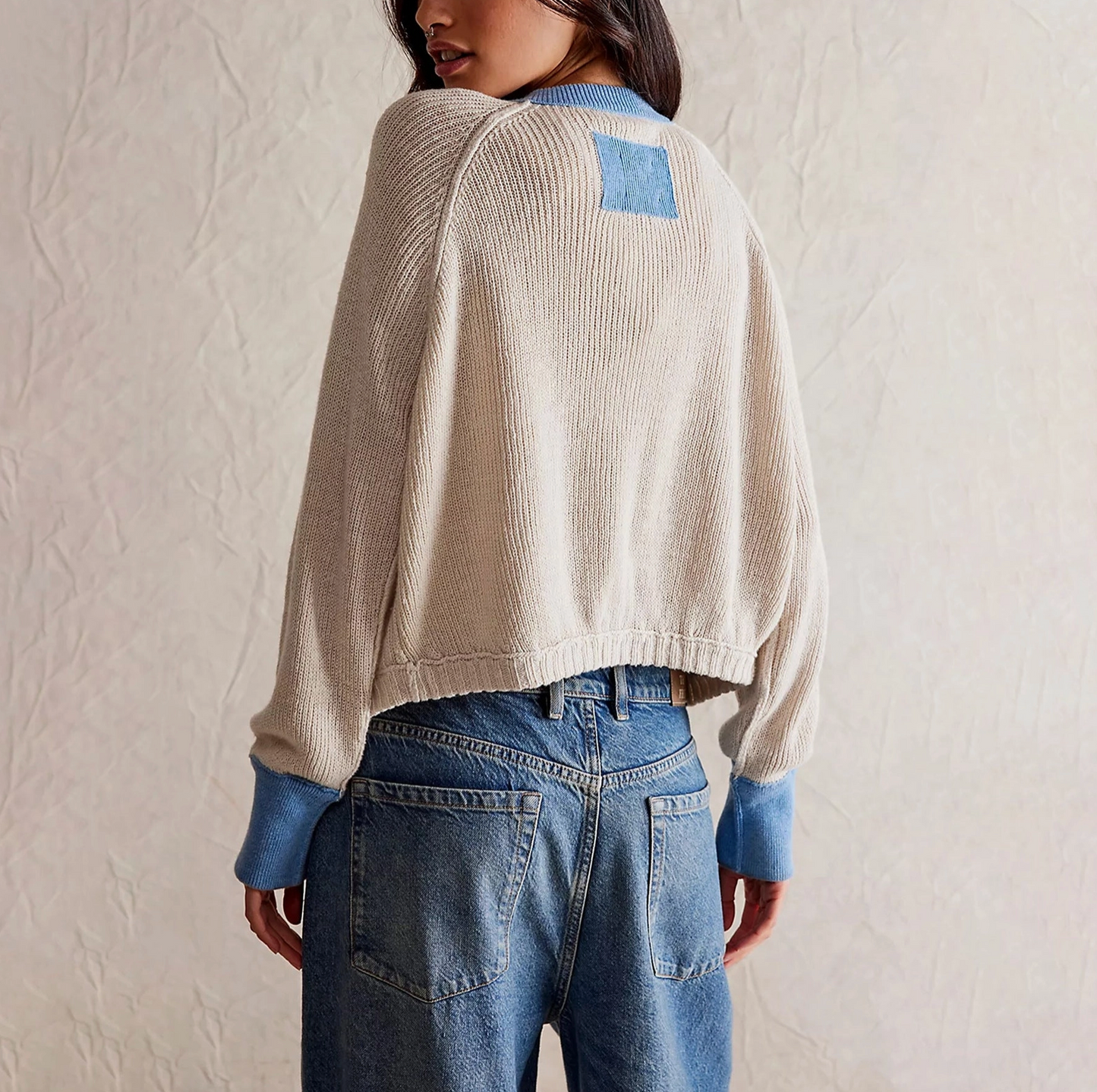 SWEATER- Contrast Apricot-2618- XL