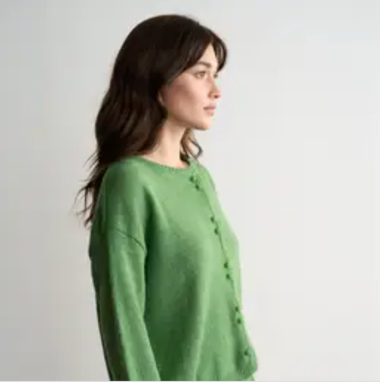 SWEATER- Crewneck- 1654-Green-M/L
