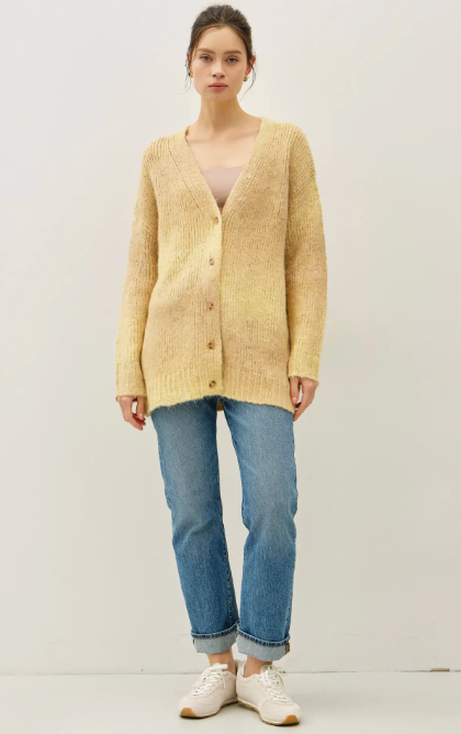 CARDIGAN- wool- 64542-Butter-S/M
