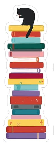 BOOKMARK - autumn stack w/cat