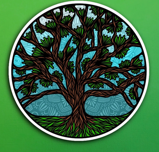 ZD- Circle Tree Sticker