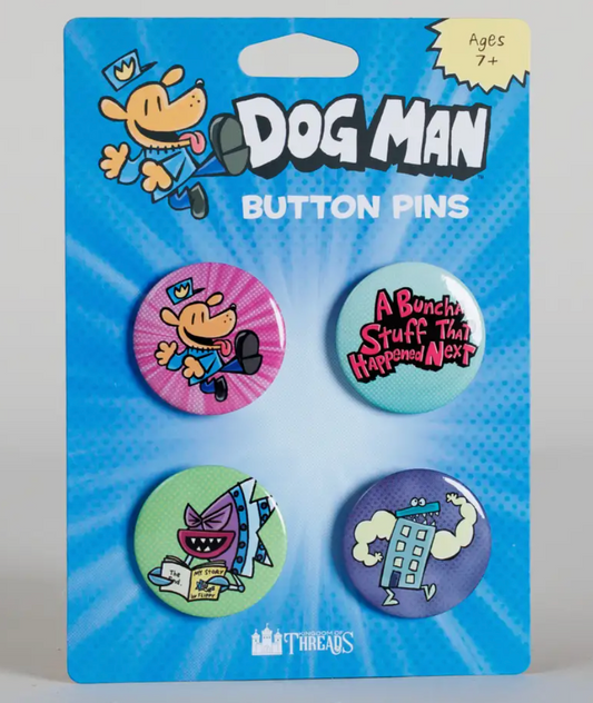 KOT - Dog Man Button Pin Set