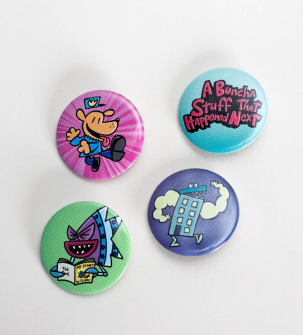 KOT - Dog Man Button Pin Set