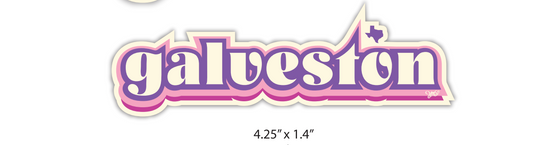 STICKER - Galveston Retro - Purple