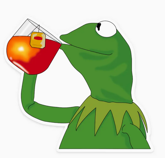 SG- Kerm Sipping Tea Sticker