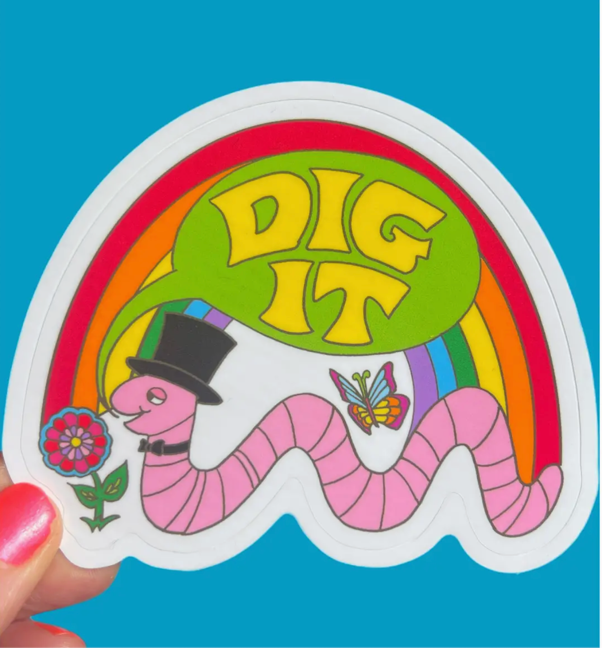 AW- Dig It Worm Sticker