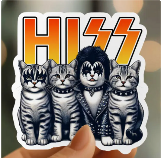 MMT- Funny Rocker Cats Vinyl Sticker