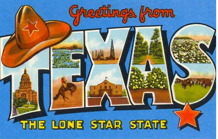 FIP- Postcard TX- 213 Greetings from Texas