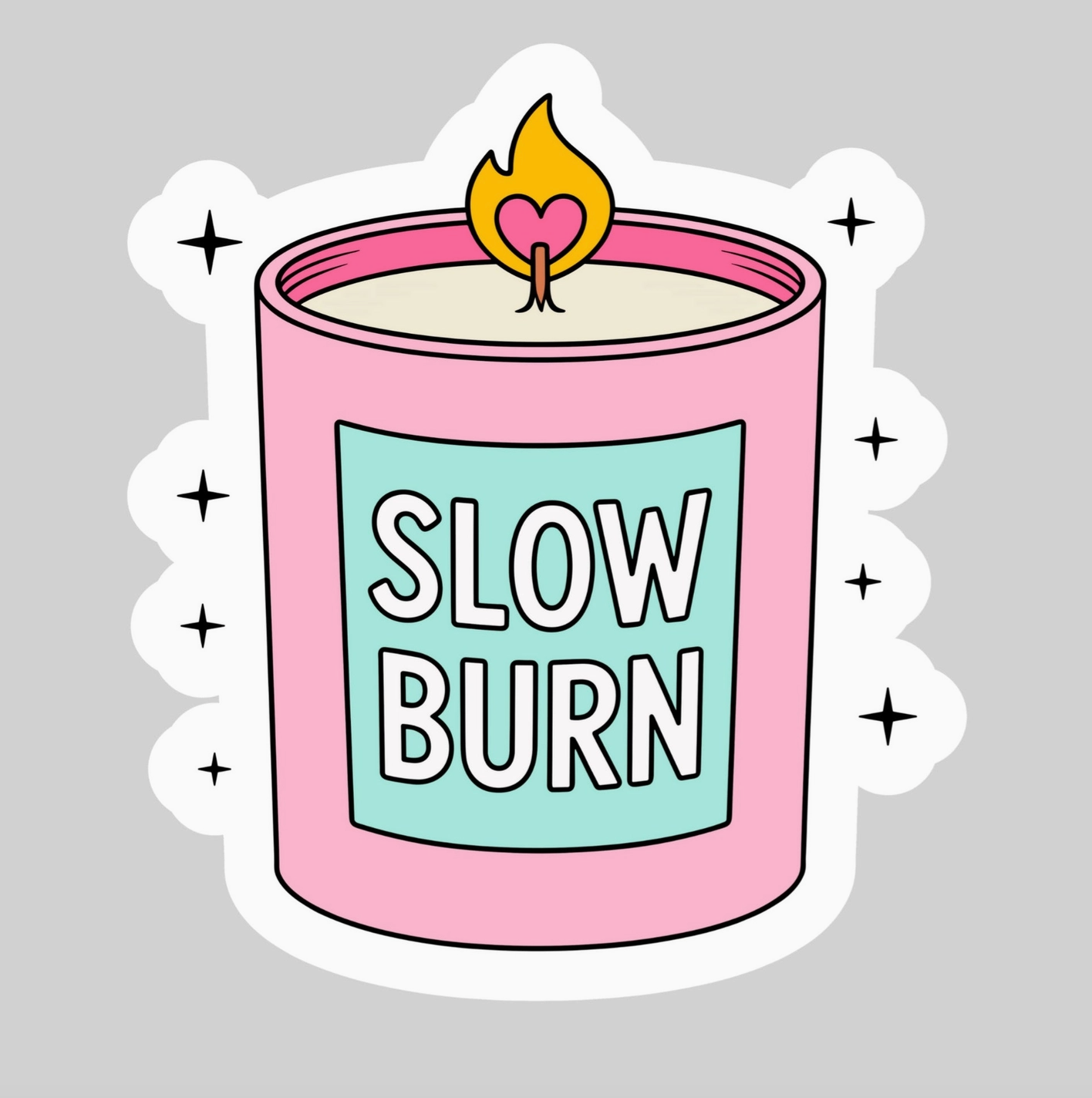 PB-Slow Burn Candle Sticker