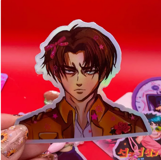EPA- Levi Attack On Titan Hair Bow Sticker