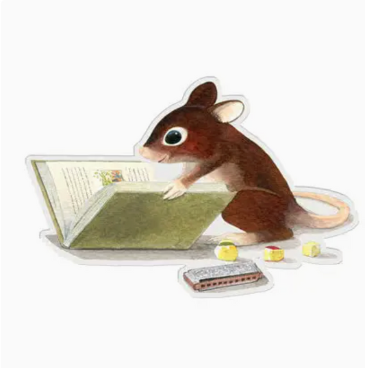 FD- Let's See - Vinyl Stickers - Mouse Reading