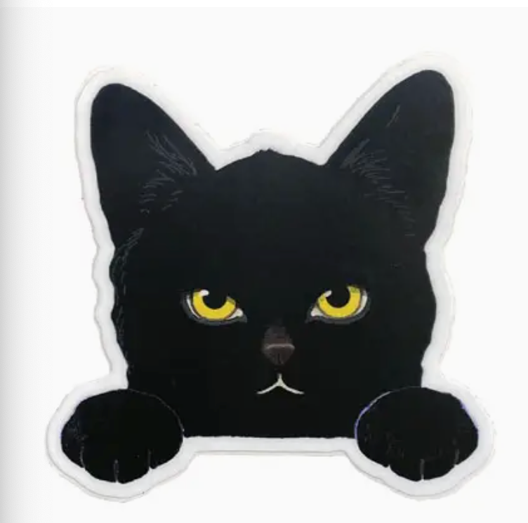 FD-Peek-A-Boo - Cat Vinyl Sticker