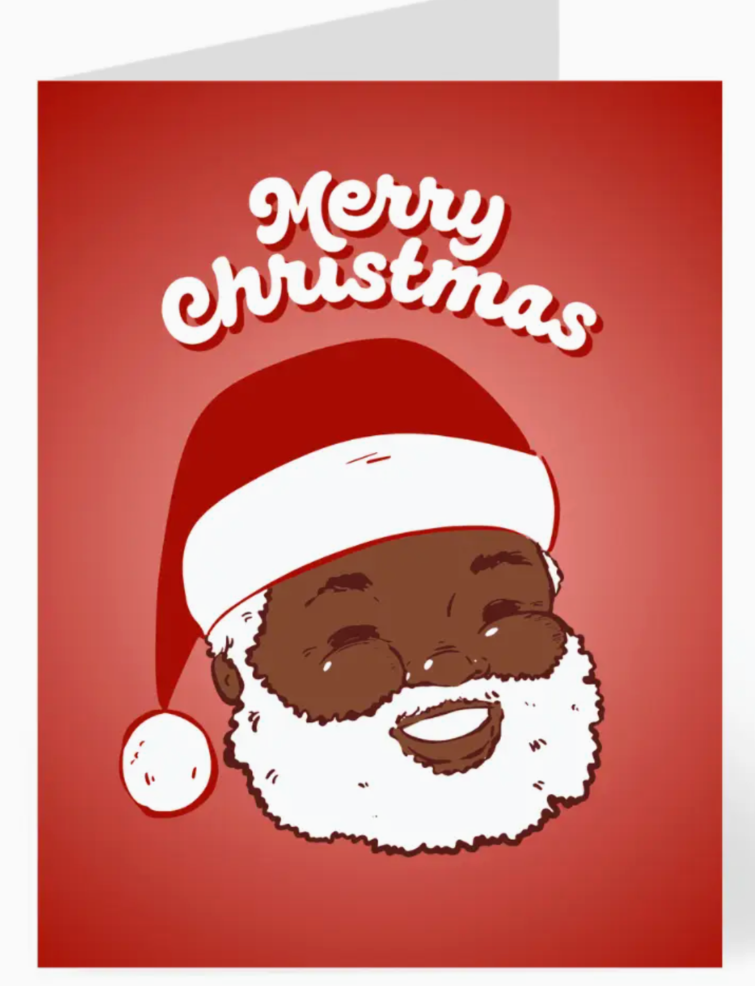 CN - Black Santa Christmas Card