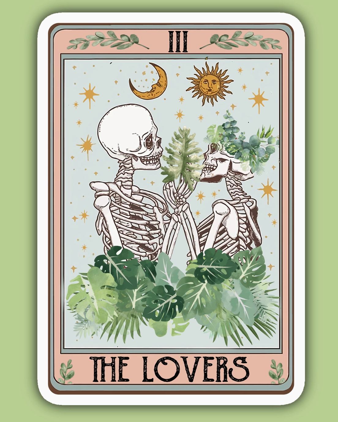 IM - The Lovers Plant Tarot Card Sticker