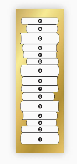 PS - Book Tower Reading Tracker Bookmark