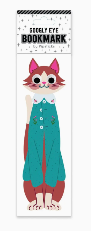 PS - Purrfectly Poised Googly Eye Bookmark