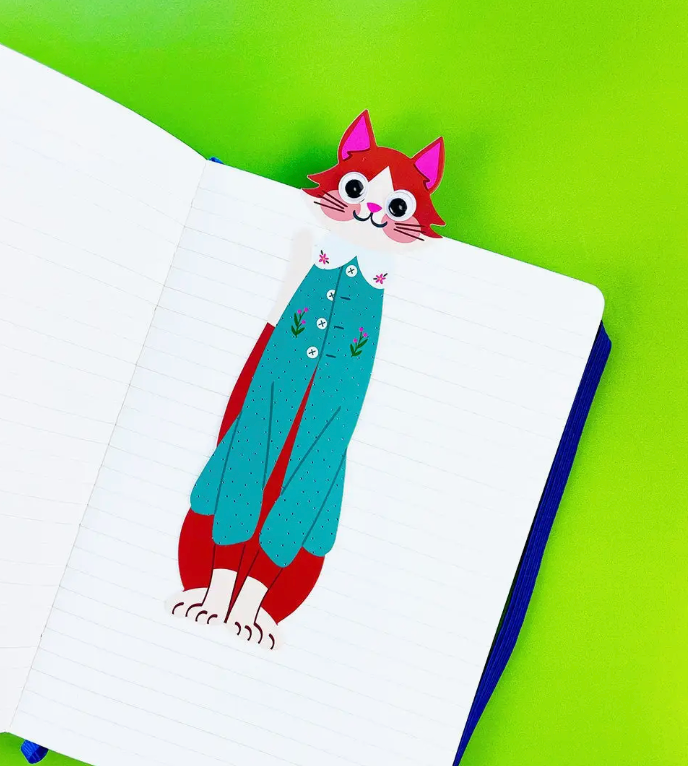PS - Purrfectly Poised Googly Eye Bookmark