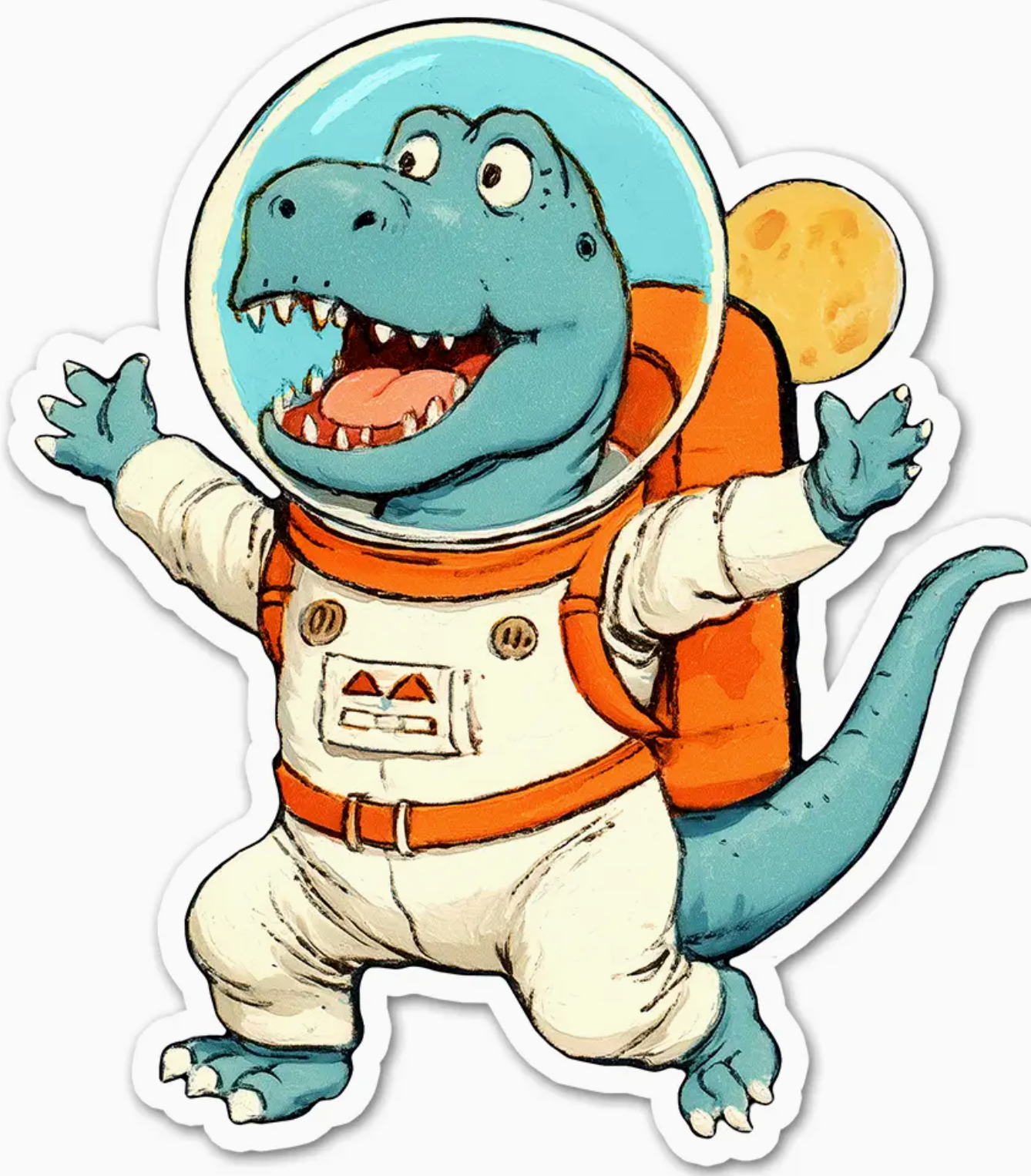 LP - Astronaut Dinosaur Sticker