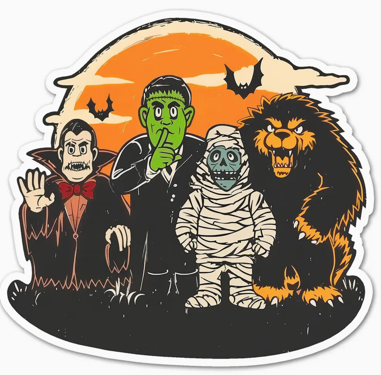 LP - Halloween Monsters Sticker