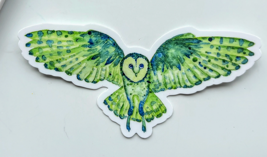 OW - Owl Green Vinyl Sticker