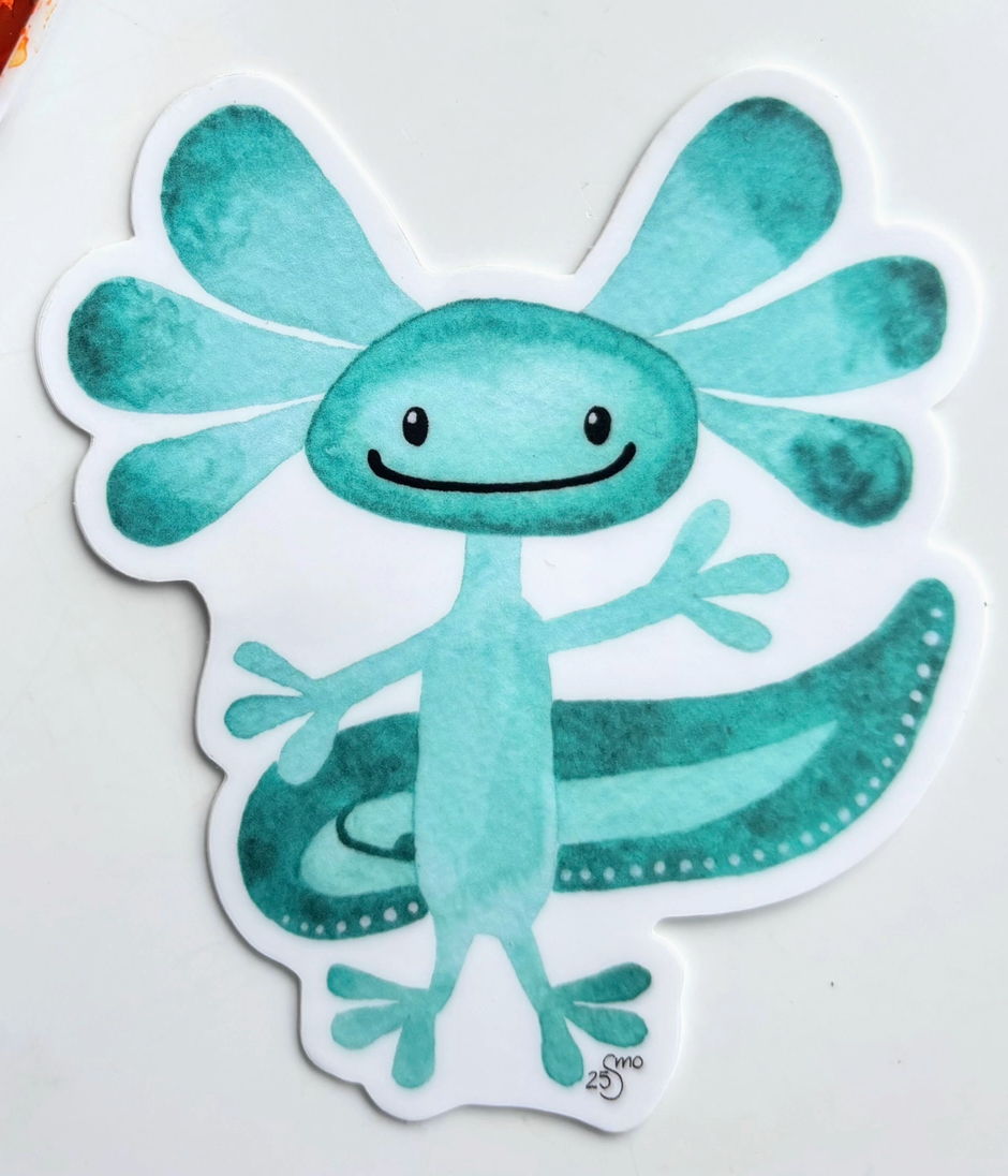 OW - Axolotl Vinyl Sticker