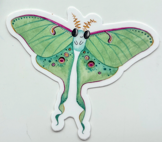 OW - Luna Moth Butterfly Vinyl Sticker