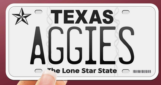 SS - Aggies Texas License Plate Sticker