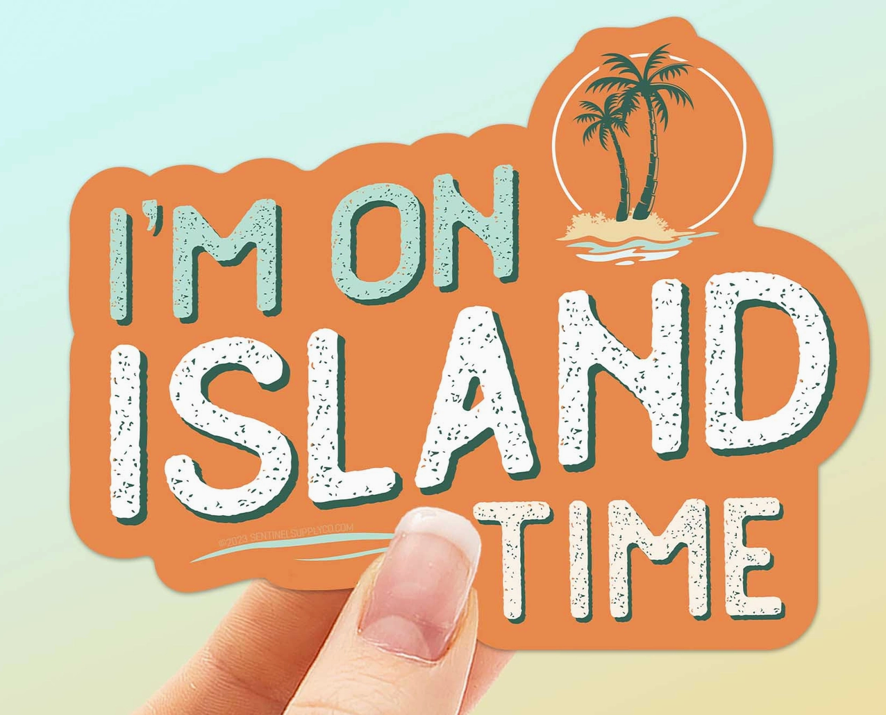 SS - I'm On Island Time Beach Sticker
